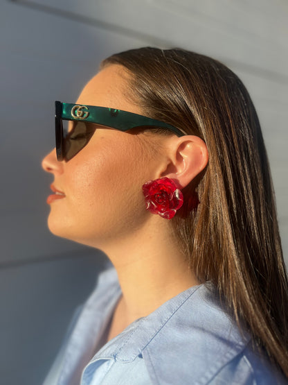 Pendiente Rosa Grande