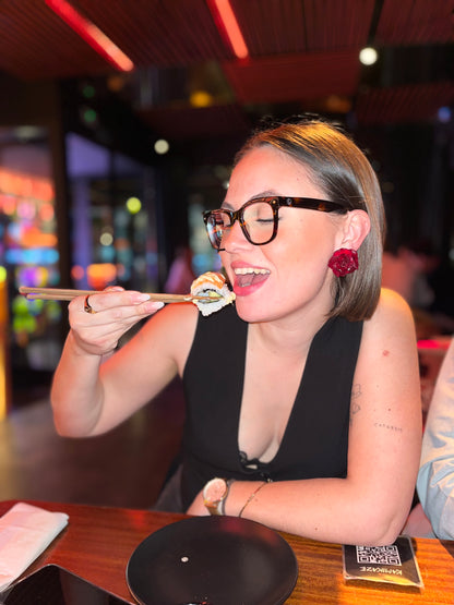 Pendiente Rosa Grande