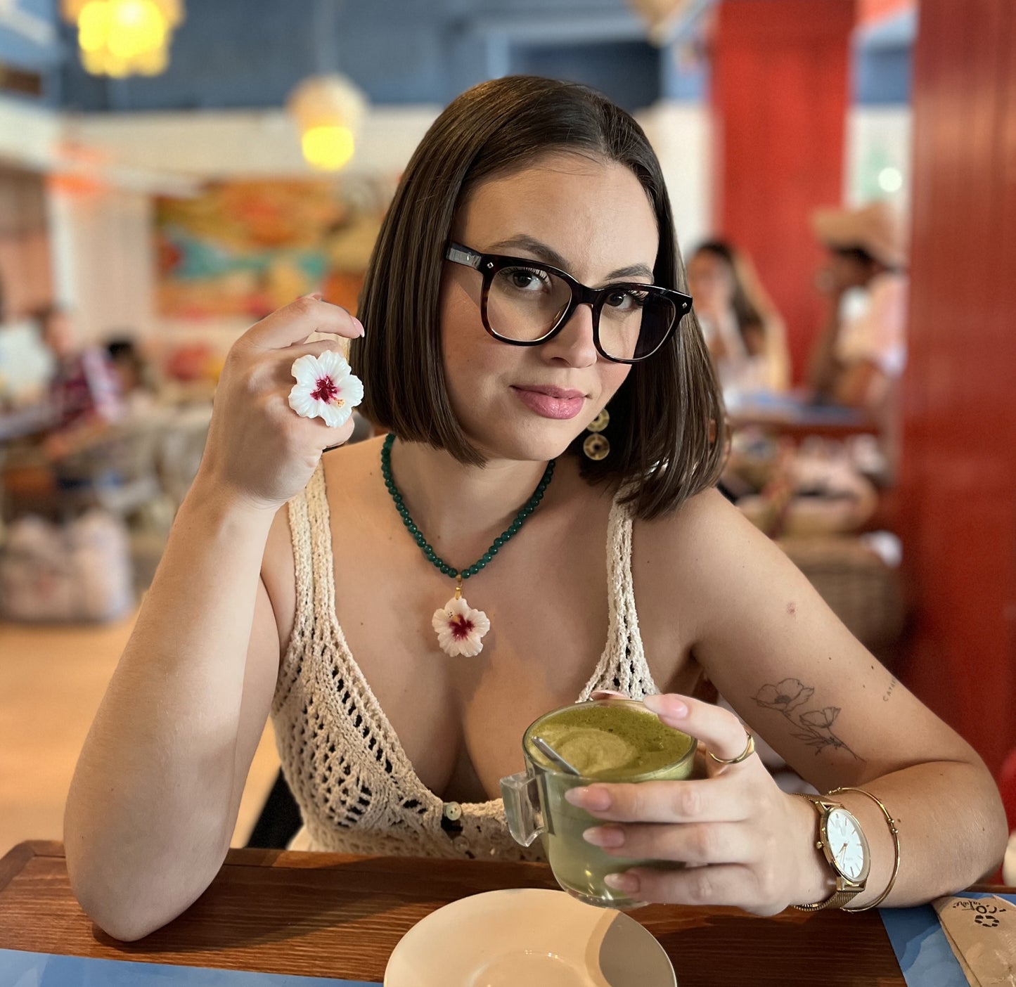 Collar de cuentas Hibisco